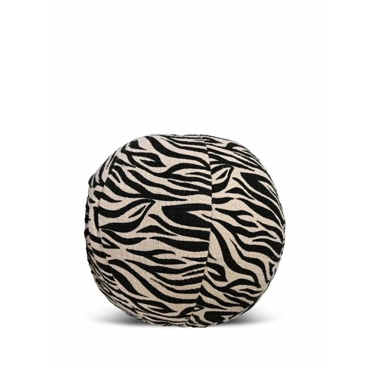 PILLOW ANIMA ZEBRA ROUND BLACK - BYON