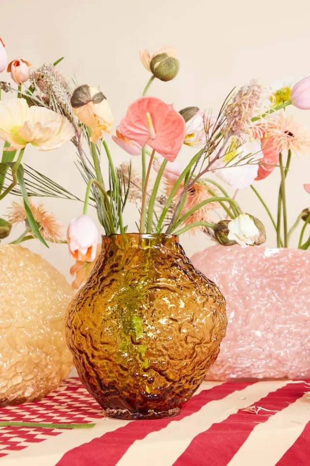 VASE CORALLO M LIGHT AMBER - BYON