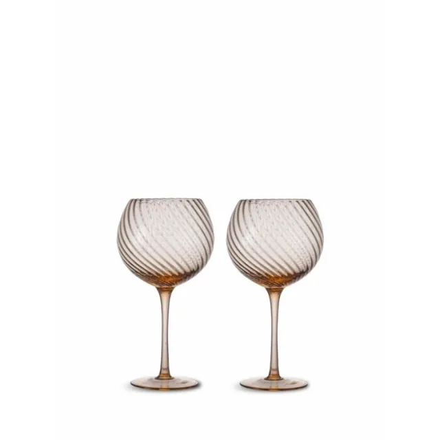 WINE GLASS OPACITY 2PCS/SET PEACH - BYON