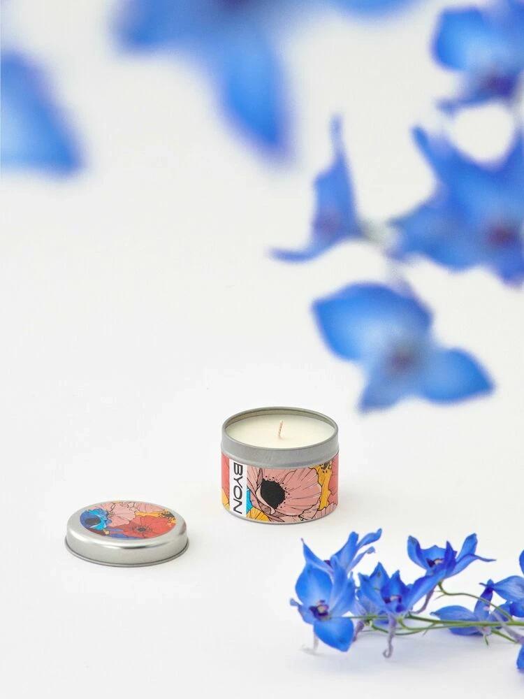 SCENTED CANDLE IGNITE 12H AMBER/BLUE - BYON